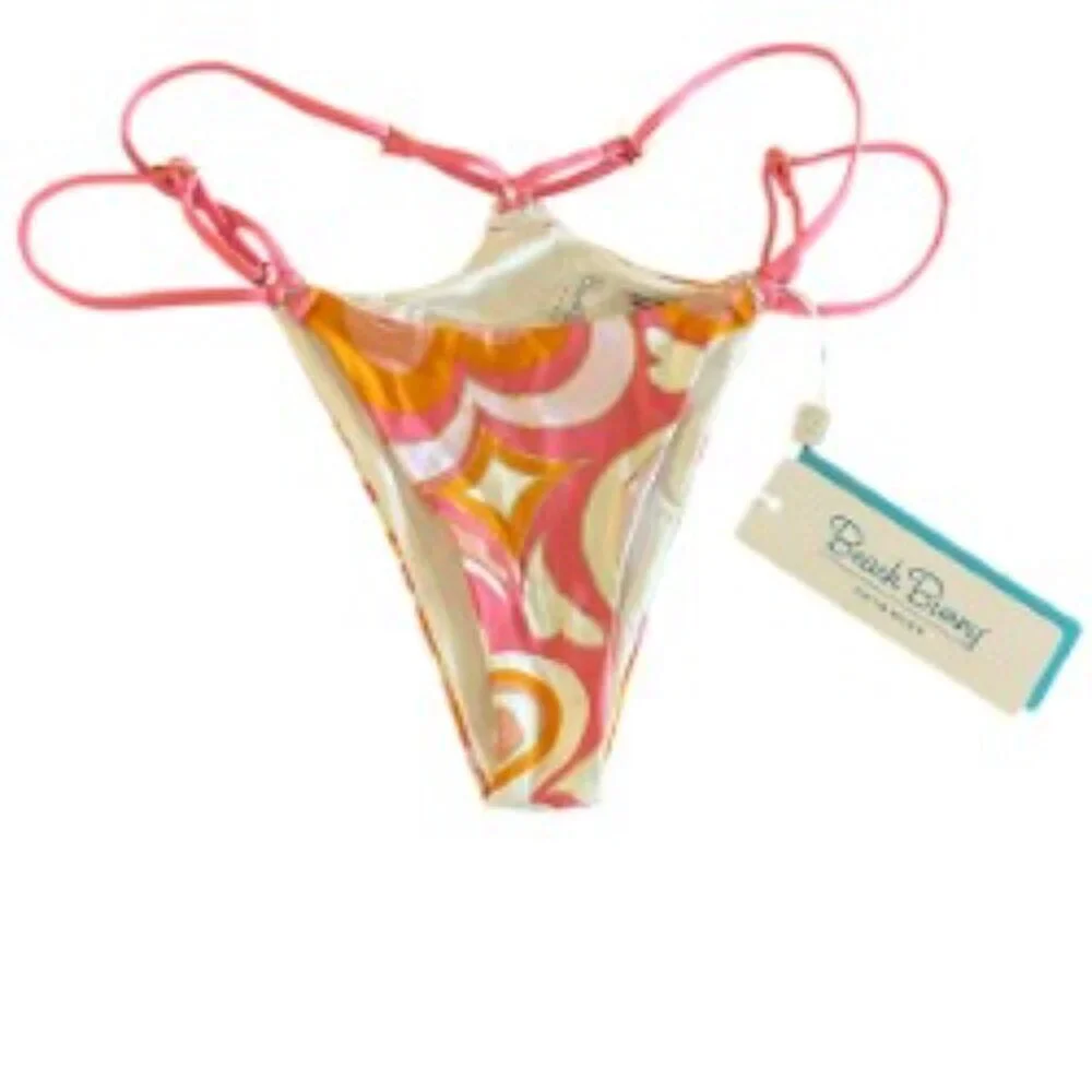 NWT Beach Bunny Aurora Hearts Bikini Bottom Medium